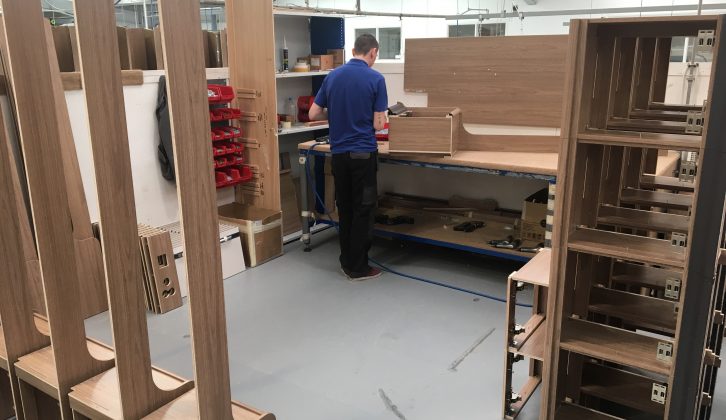 All Coachman interior furniture is built up from scratch by a team of craftsmen