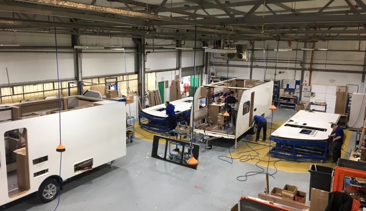 With the sides fitted – here to a VIP 575 – the interior fit-out is finished off before another chassis rolls in