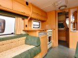 This 215 offers more than enough space for two adults – note the quality of the roof-locker edging