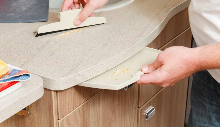 The smooth kitchen worktop is nice and easy to clean