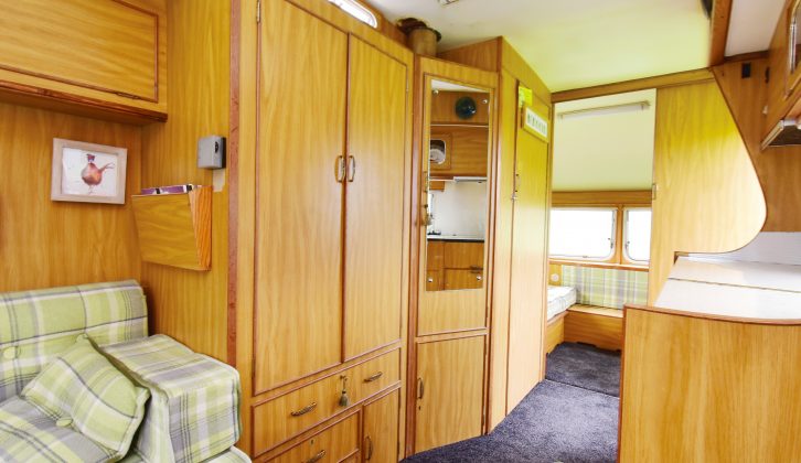 The Royale Tourcruiser's large wardrobe has good storage and includes three drawers in its base