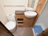 For a central/side washroom, the Bailey’s is a surprisingly good size, with standard kit including an electric-flush loo, a clear window and a mirror