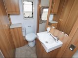 For a single-axle caravan, the Cabrera's centre washroom is remarkably spacious