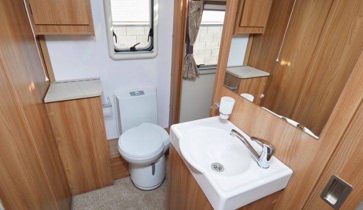 For a single-axle caravan, the Cabrera's centre washroom is remarkably spacious