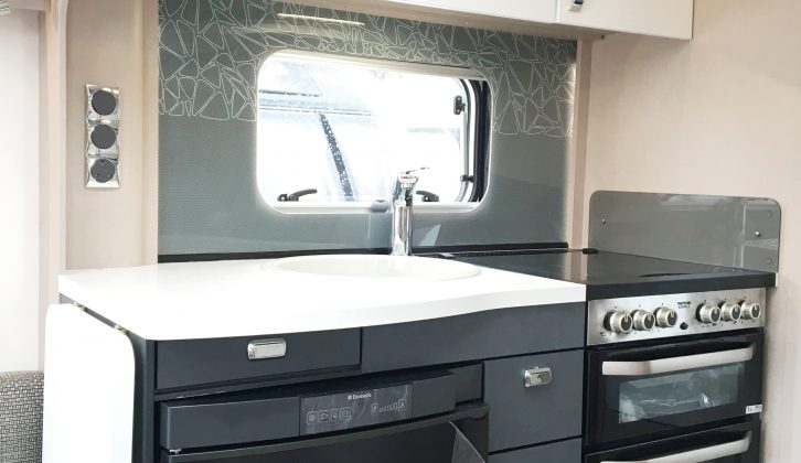 You get a smart and well-equipped kitchen in the Sterling Eccles 510, but it is compact and storage is limited