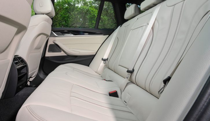 Rear seat space is good in the BMW 5 Series Touring – read more in our first drive