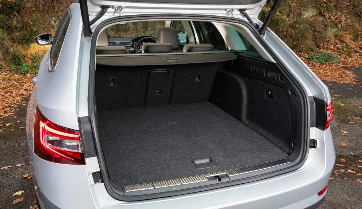 We're not only impressed by what tow car ability the Superb Estate has, its 660-litre boot is huge and has a well-shaped load area