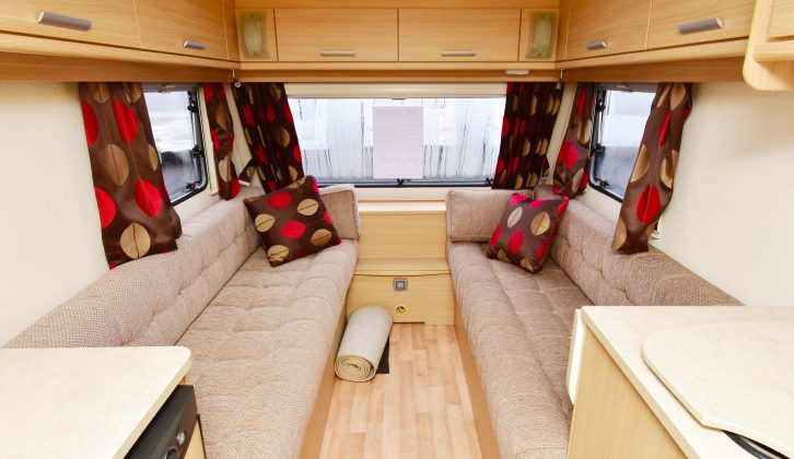 From 2014 the Venus 380/2 had a revised layout with longer front sofas – be sure to check the area for floor delamination