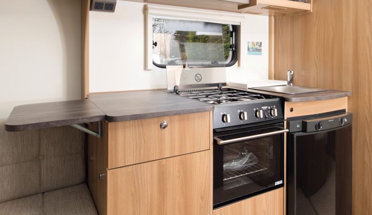 Workspace in the kitchen is fine, but the supplied drainer behind the sink is unlikely to be enough for a family of five