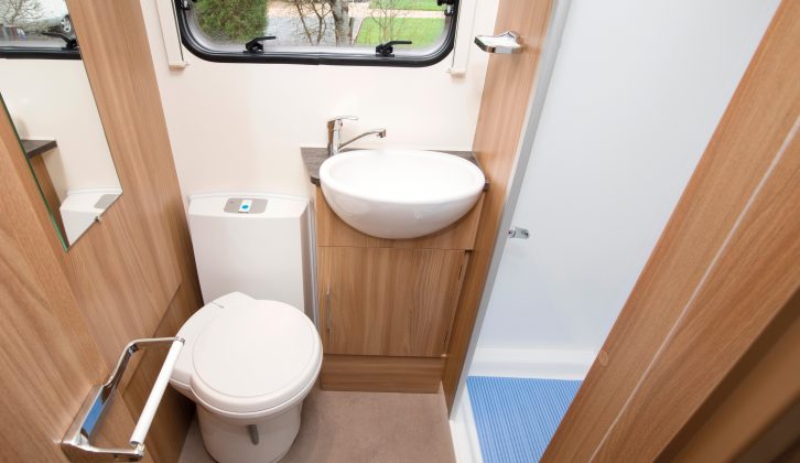 You’ll need to pull down the window blind at the back of the washroom if you value your privacy