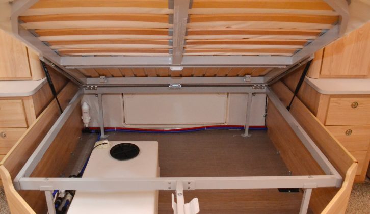 Start to make use of this tourer's 159kg payload with this underbed storage space, which can be accessed from outside the caravan