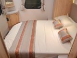 The island bed measures 1.90m x 1.35m, while the dressing table in the rear corner is well-equipped – read more in the Practical Caravan Elddis Crusader Zephyr review
