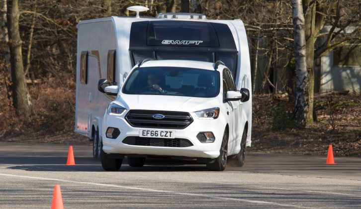 We hitched the Kuga up to a Swift Expression 646 to see what tow car talent it has