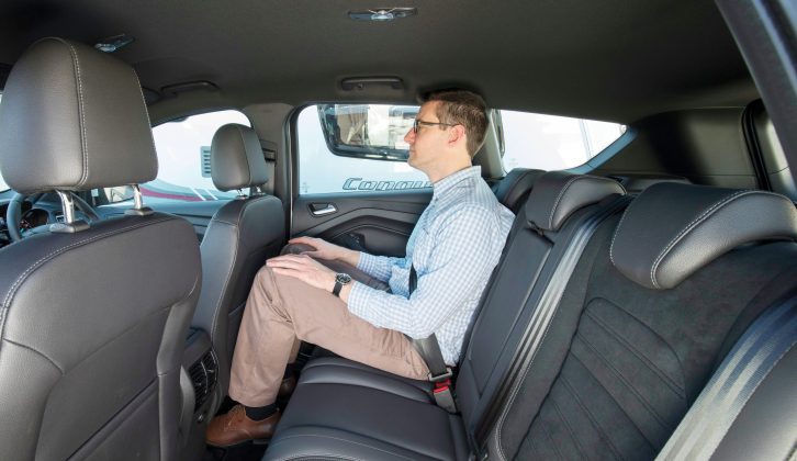 Space for rear-seat passengers is reasonable, but competitors such as the Honda CR-V are roomier