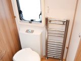 Having an Alde heating system on board means you get the luxury of a ladder-style heated towel rail in the large end washroom