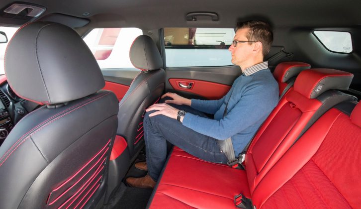 Rear-seat space matches that of the standard Tivoli: it’s roomy enough for three adults, with a largely clear floor area