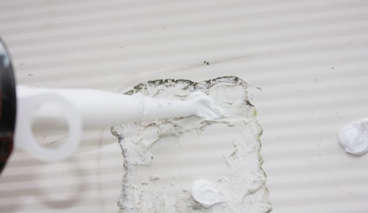 It’s important to make the old screw holes watertight – we used Carafax IDL 110 sealant