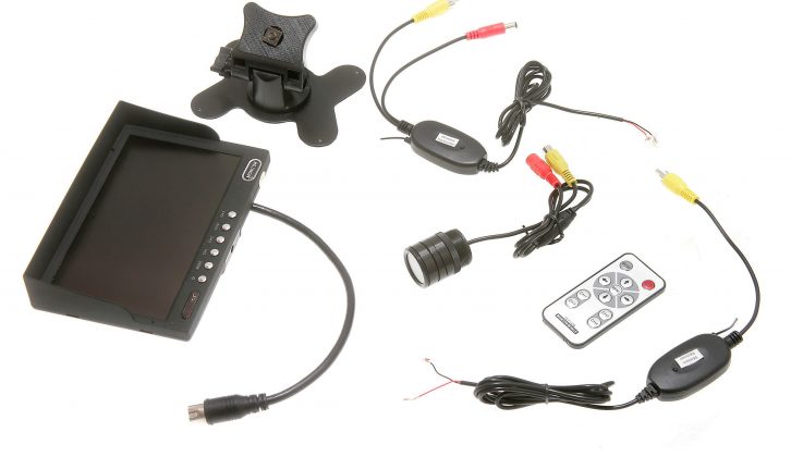 The HIDS4U Quad View Monitor Kit's screen can support up to four cameras