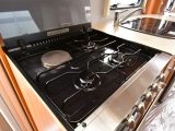 There’s a separate oven and grill and a dual-fuel hob, along with a stainless-steel sink and combined drainer