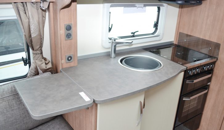 With no integrated drainer, the work surface is generous, and is made even more so by a worktop extension