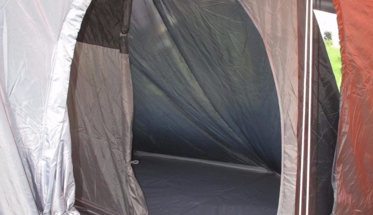 A bedroom inner in the Basecamp's awning is a welcome extra for the new season