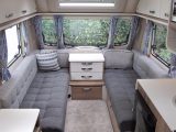 While this is the light-filled lounge of the two-berth Swift Sprite Alpine 2
