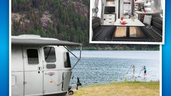 The Airstream Colorado – seen here with Manhattan interior trim and the Zipdee awning