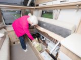 There’s space in the seat bases to store bedding – and the lids are supported on gas struts