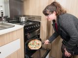The Thetford Caprice III combines a powerful electric oven with a four-burner gas hob