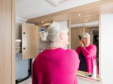 The large mirror means it's easy to check your appearance in the washroom of the Coachman Vision 450 Plus