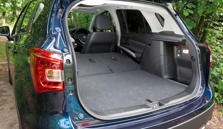 Fold the rear seats down to get a 875-litre, 157cm-deep load space in the Suzuki SX4 S-Cross