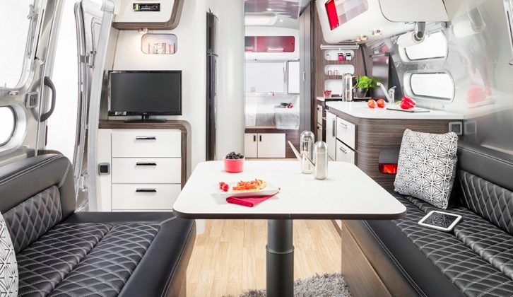 This 'Manhattan' interior scheme offered by Airstream might be closer to most UK tastes