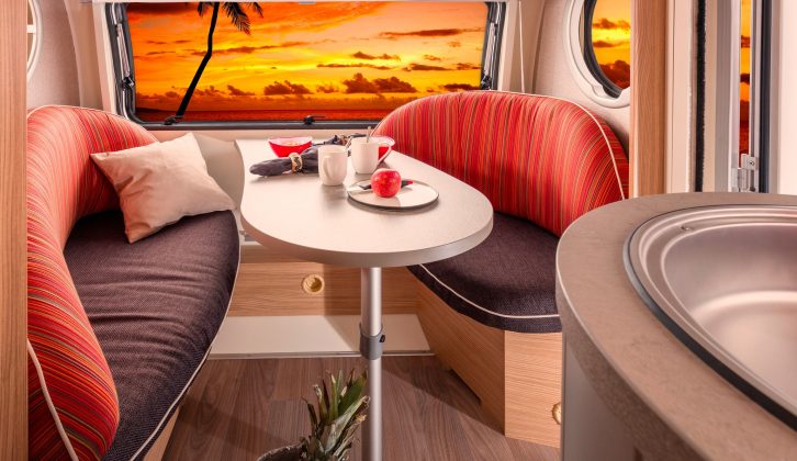 For 2018, T@B caravans have revised lounges, deeper sinks and extended table mounts