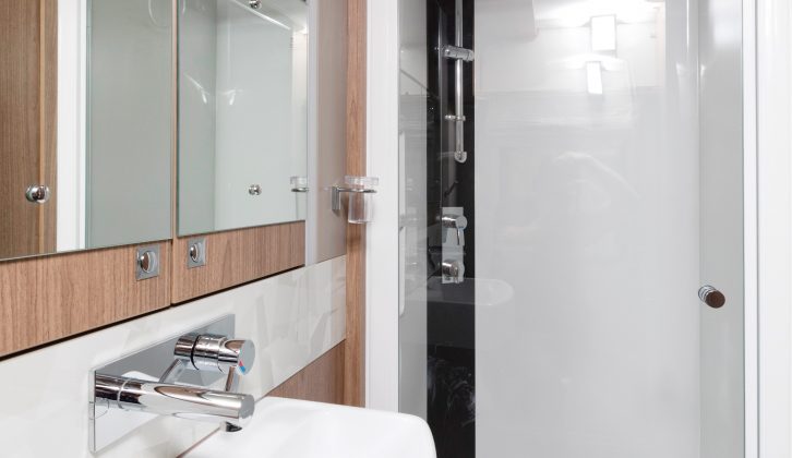 New toilets, a boutique hotel-style tap and this smart shower cubicle all feature in the VIP 575's end washroom