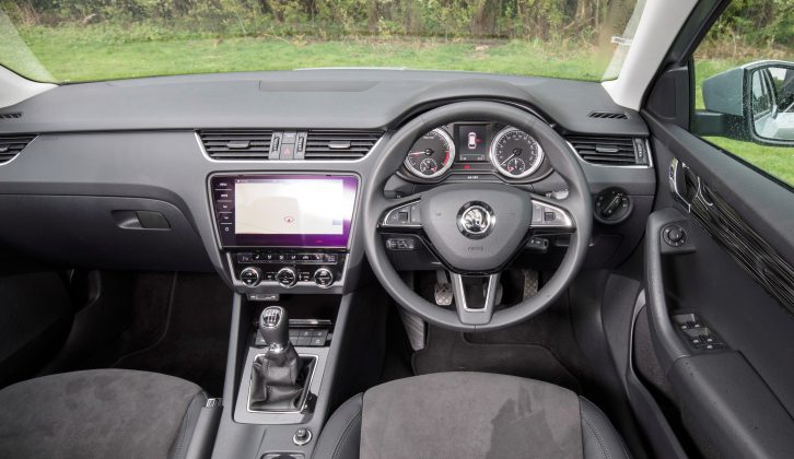 Our test car’s uprated Columbus sat-nav is a £1050 option