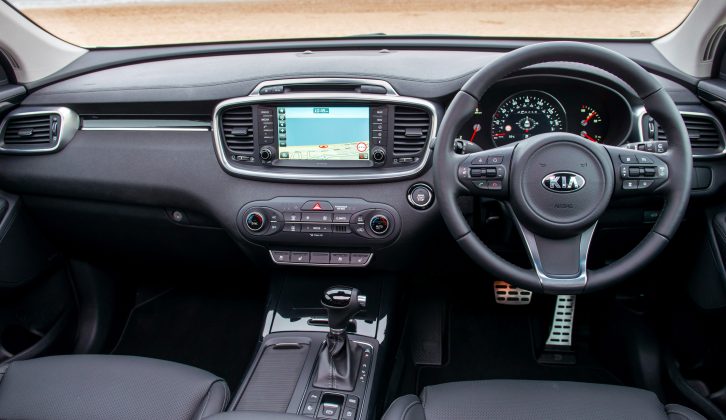 You get an updated infotainment system and an eight-speed auto in the new Kia Sorento