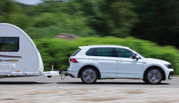 We found the VW Tiguan to be an exceptionally stable car when towing a caravan