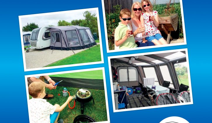 An ambitious tow and pitching a new awning – find out about the Johnston family's latest caravan holiday!