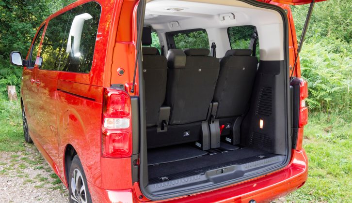 You only have a 35cm-deep, 507-litre boot with all the SpaceTourer's seats in place