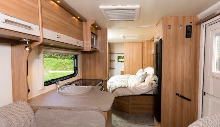 There's a nice, open aspect to this 2.23m-wide Bailey caravan