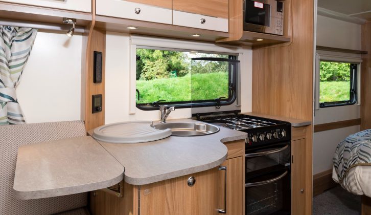 You get a four-burner dual-fuel hob, a microwave, and a separate oven and grill in the central offside kitchen