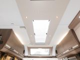 This super-long skylight with integrated lighting transforms the ambience of the front lounge and kitchen in the 2018 Compass Camino 674