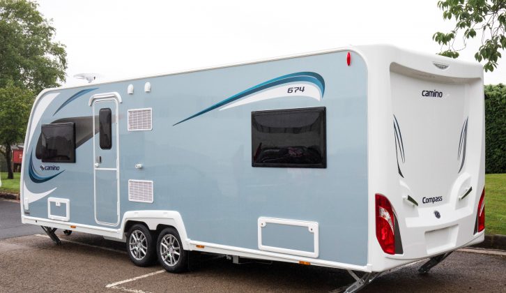 This twin-axle tourer has a 7.96m shipping length and is 2.3m wide