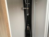 Across the aisle you'll find the shower – however the wheel arch gets in the way a little and there's no rooflight