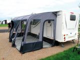The canopied centre section on the side is the awning's access door