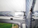 All the awning's outer zips have guttering to allow rainwater to run off