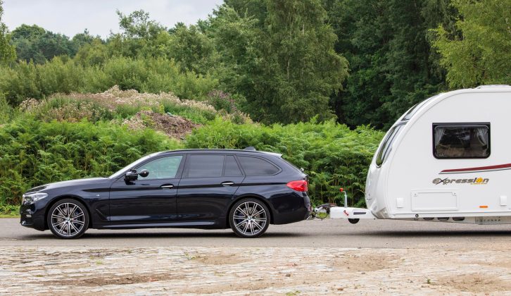 The 494cm-long BMW 5 Series Touring has a towball limit of 90kg