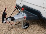 The Coachman VIP 460 sits on an Al-Ko chassis and has ATC stability control, an AKS stabiliser, shock absorbers, a wheel lock and a buttonless handbrake