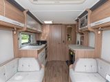 There is a pleasing sense of space in this 2.31m-wide new-for-2018 caravan