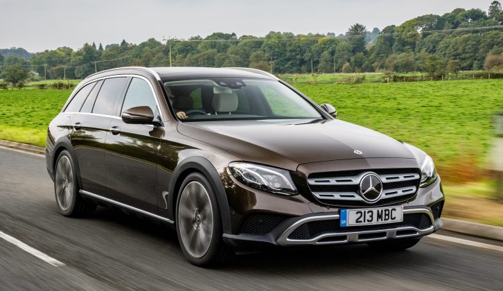The Mercedes-Benz E-Class All-Terrain is powered by a 3.0-litre turbodiesel V6 with a thumping 457lb ft torque